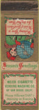 Matchbook Cover - Meier Cigarette Vending San Diego CA Christmas WEAR