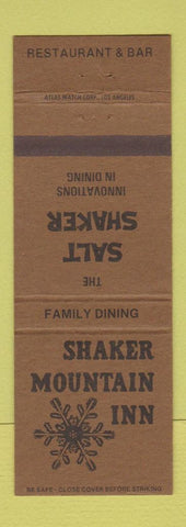 Matchbook Cover - Shaker Mountain Inn Restaurant Pasadena Glendale CA