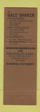 Matchbook Cover - Shaker Mountain Inn Restaurant Pasadena Glendale CA
