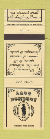 Matchbook Cover - Lord Bunbury Boston MA WEAR