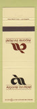 Matchbook Cover - Airporter Inn Hotel Irvine CA