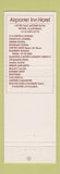 Matchbook Cover - Airporter Inn Hotel Irvine CA