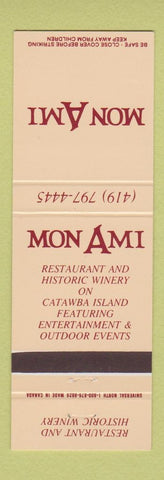 Matchbook Cover - Mon Ami Restaurant Catawba Island OH