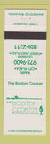 Matchbook Cover - Boston Cooker Restaurant Tampa FL Oldsmar
