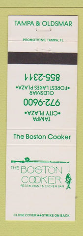 Matchbook Cover - Boston Cooker Restaurant Tampa FL Oldsmar