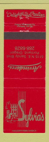 Matchbook Cover - Arrivederci Portland OR Sylvia's