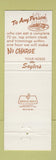 Matchbook Cover - Old Country Kitchen Sayler's  72 oz Steak