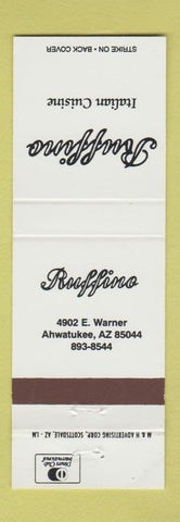 Matchbook Cover - Ruffino Italian Restaurant Ahwatukee AZ