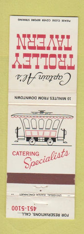 Matchbook Cover - Captain Al's Trolley Tavern Cincinnati OH WEAR