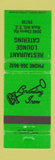 Matchbook Cover - Branding Iron Restaurant Lounge Rock Hill SC GREEN