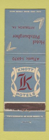 Matchbook Cover - Knott Hotels Hotel Pittsburgher Pittsburgh PA WEAR
