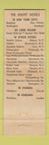Matchbook Cover - Knott Hotels Hotel Pittsburgher Pittsburgh PA WEAR