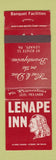 Matchbook Cover - Lenape Inn PA WORN