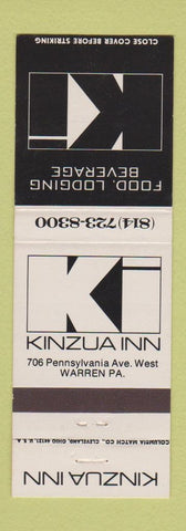 Matchbook Cover - Kinzua Inn Warren PA restaurant