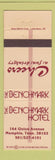 Matchbook Cover - The Benchmark Hotel Memphis TN Cheers