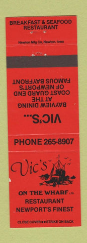 Matchbook Cover - Vic's on the Wharf Restaurant Newport OR