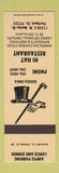 Matchbook Cover - Hi Hat Restaurant Portland OR