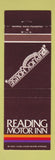 Matchbook Cover - Reading Motor Inn Publick House Wyommising PA