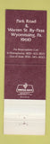 Matchbook Cover - Reading Motor Inn Publick House Wyommising PA