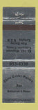 Matchbook Cover - Three Center Square Inn Restaurant Maytown PA