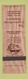 Matchbook Cover - Country House Restaurant Myerstown PA WEAR