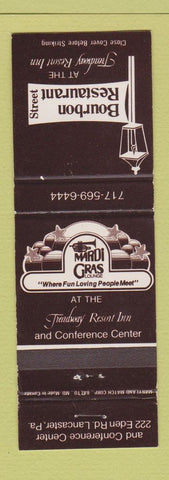 Matchbook Cover - Bourbon Street Restaurant Lancaster PA