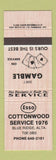Matchbook Cover - Esso oil gas Cottonwood Blue Ridge AB