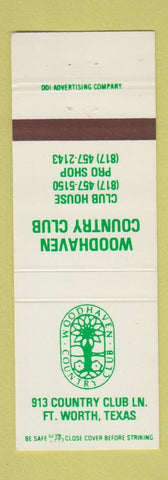 Matchbook Cover - Woodhaven Country Club Fort Worth TX