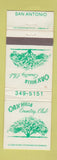 Matchbook Cover - Oak Hills Country Club San Antonio TX WEAR
