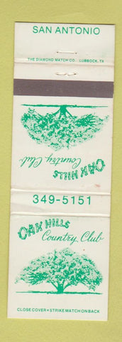 Matchbook Cover - Oak Hills Country Club San Antonio TX WEAR