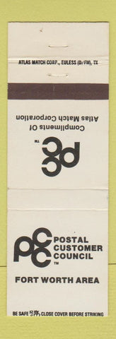 Matchbook Cover - Postal Customer Council Fort Worth TX
