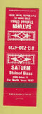 Matchbook Cover - Saturn Stained Glass Fort Worth TX