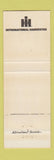 Matchbook Cover - International Harvester Tractors San Antonio TX Mission
