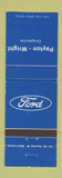 Matchbook Cover - Payton Wright Ford Grapevine Houston? TX