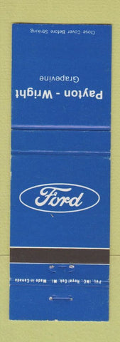Matchbook Cover - Payton Wright Ford Grapevine Houston? TX