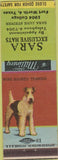 Matchbook Cover - Sara Hats Fort Worth TX Wire Haired Terrier girlie