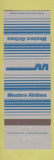 Matchbook Cover - Western Airlines