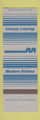 Matchbook Cover - Western Airlines