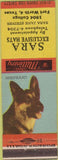 Matchbook Cover - Sara Hats Fort Worth TX Shephard girlie