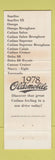 Matchbook Cover - 1978 Oldsmobile Val Preda Cadillac Burlington VT