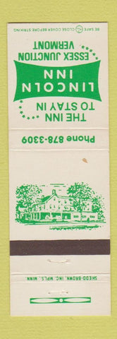 Matchbook Cover - Lincoln Inn Essex Junction VT