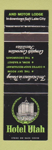 Matchbook Cover - Hotel Utah Salt Lake City UT