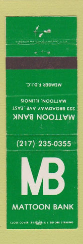 Matchbook Cover - Mattoon Bank IL