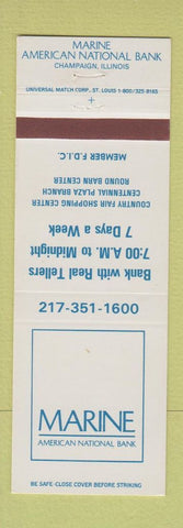 Matchbook Cover - Marine American National Bank Champaign IL