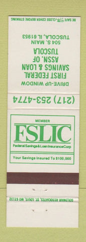 Matchbook Cover - First Federal Savings Loan Tuscola IL