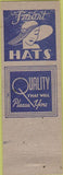 Matchbook Cover - Sara Hats Fort Worth TX Cocker Spaniel girlie