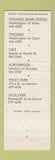 Matchbook Cover - Chicago Federal Savings Lisle Northbrook Tinley Park IL
