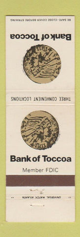 Matchbook Cover - Bank of Toccoa