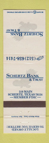 Matchbook Cover - Schertz Bank and Trust TX