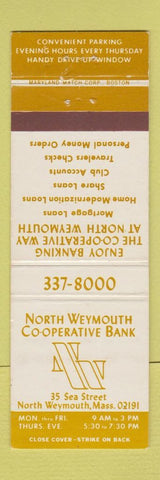 Matchbook Cover - North Weymouth COOP Bank MA